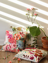 'Bloom your way' Kantha Hand-Embroidery Cushion Cover