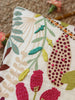 'Botanical Bliss' Kantha Hand-Embroidery Cushion Cover