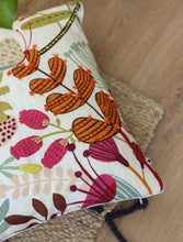 'Botanical Bliss' Kantha Hand-Embroidery Cushion Cover