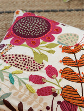 'Botanical Bliss' Kantha Hand-Embroidery Cushion Cover