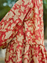 'Frida' Kalamkari Organic Cotton Boho Dress (Limited Edition Deep Red)