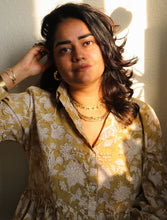 'Frida' Kalamkari Organic Cotton Boho Dress (Limited Edition - Mustard Yellow)