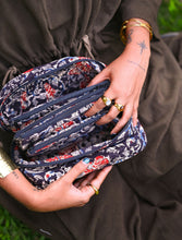 'Inaaya' Kalamkari Jewelry/Travel Organizer in Pure Cotton