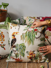'Into the wild' Kantha Hand-Embroidery Cushion Cover