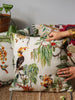 'Into the wild' Kantha Hand-Embroidery Cushion Cover