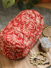 'Karuna' Kalamkari Jewelry/Travel Organizer in Pure Cotton
