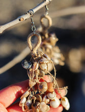 'Kinaare' Jute & Seashells Boho Earrings