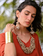 'Kinaare' Jute & Seashells Boho Earrings