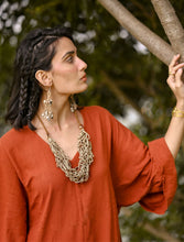 'Kinaare' Jute & Seashells Boho Earrings