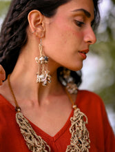 'Kinaare' Jute & Seashells Boho Earrings