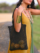 Kinnari Boho Beach Tote Bag (Black)