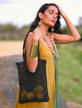 Kinnari Boho Beach Tote Bag (Black)