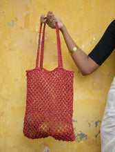 Kinnari Organic Jute Beach Tote Bag (Maroon)