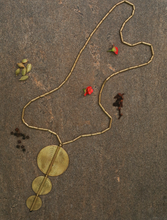 Luna Tribal Brass Necklace (Long)