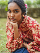 'Malti' Kalamkari Boho Blouse Top (Limited Edition - Red)