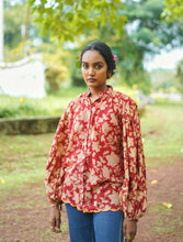 'Malti' Kalamkari Boho Blouse Top (Limited Edition - Red)
