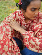 'Malti' Kalamkari Boho Blouse Top (Limited Edition - Red)