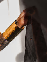 'Manika' Hand-hammered Textured Brass Cuff