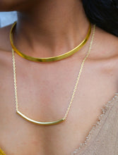 'Riti' Curve Brass Pendant with Chain