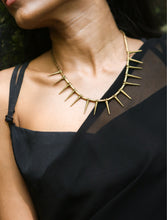 'Rumi' Tribal Spikes Necklace (Brass)