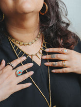 'Rumi' Tribal Spikes Necklace (Brass)