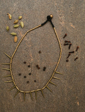 'Rumi' Tribal Spikes Necklace (Brass)