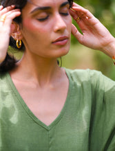 'Zikr' Handloom Cotton Kaftan Dress (Vintage Green)