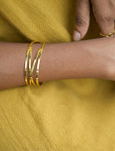 Zoya Criss-Cross Brass Cuff