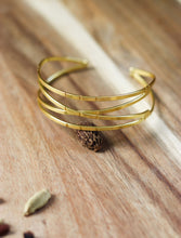 Zoya Criss-Cross Brass Cuff