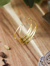 Zoya Criss-Cross Brass Cuff