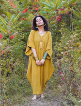 Zubeida Boho Handloom Cotton Kaftan Dress (3 Colors)