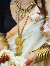 Moroccan Dreams Tribal Brass Necklace (Long)