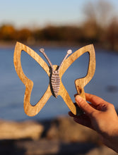 'Chasing Butterflies' Wooden Boho Wall Hanging