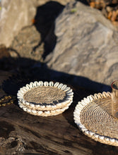Banana Fibre & Cowrie Shells Coasters (Set of 2)