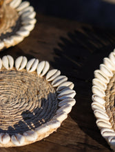 Banana Fibre & Cowrie Shells Coasters (Set of 2)