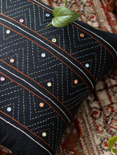 Shakti Hand-Embroidered Mirror-work Cushion Cover
